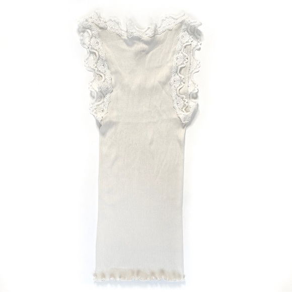 Rosemunde silk cotton lace ribbed tank top - Picture 3 of 10